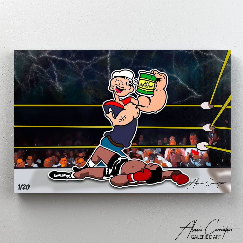 tableau popeye pop art | Popeye art Tableau Muhammad Ali Kinshasa | Tableau Kinshasa Mohammed Ali Pop Art | Tableau Pop Art Popeye 