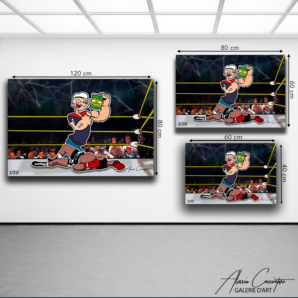 tableau popeye pop art | Popeye art Tableau Muhammad Ali Kinshasa | Tableau Kinshasa Mohammed Ali Pop Art | Tableau Pop Art Popeye 